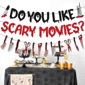 Decoraciones para Fiesta <span class=keywords><strong>de</strong></span> Cumpleaños <span class=keywords><strong>de</strong></span> Halloween, Pancarta Brillante <span class=keywords><strong>de</strong></span> Feliz Cumpleaños, Artículos <span class=keywords><strong>de</strong></span> Decoración con Temática <span class=keywords><strong>de</strong></span> Películas <span class=keywords><strong>de</strong></span> Terror, Recuerdos para Fiesta con Temática <span class=keywords><strong>de</strong></span> Scream (Rojo) - Product Image 5
