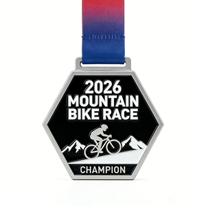 Médaille de championnat personnalisée en alliage de zinc émaillé couleur 2026 pour <span class=keywords><strong>course</strong></span> cycliste, design sur mesure haut de gamme, moulée sous pression - Product Image 1