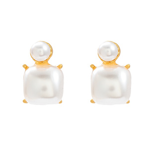 أطقم مجوهرات لؤلؤ أنيقة فاخرة مطلية بالذهب لحفلات الزفاف للنساء بيع بالجملة الكثير - Product Image 6