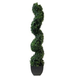 Venta caliente 120cm H X 25cm <span class=keywords><strong>D</strong></span> Boj Maceta de plástico Decoración interior al aire libre Directo de fábrica 120cm H X 25cm <span class=keywords><strong>D</strong></span> Árbol topiario artificial - Product Image 1