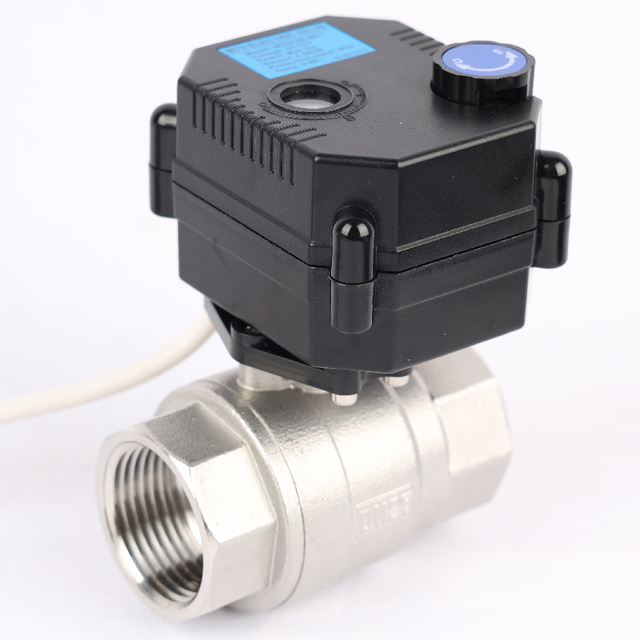 DN20 Stainless Steel 2-Way Modulating Electric Control Automatic Ball Valve Quarter Turn Actuator DC5V/DC12V Water IP67 Rated