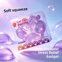 Jouet Squishy en forme de patte de chat, best-seller transfrontalier, jouet anti-stress à récupération lente, boîte surprise, gadget anti-stress