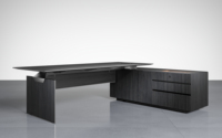 Scrivania Direzionale Moderna in Legno con Design Girevole Durevole, Caratteristiche Ergonomiche, Facile Montaggio per Sale Riunioni