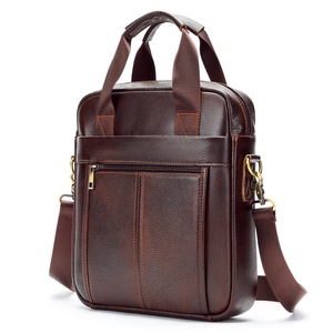 Boshiho Cross Body Messenger <b>Bag</b> Zip Travel Purses Crazy Horse Leather Shoulder <b>Bag</b> <b>for</b> <b>Men</b> - Product Image 4