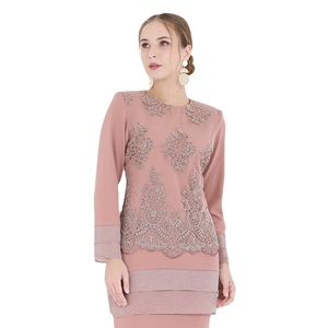 Completo turco SIPO in due pezzi, abito lungo islamico per la festa di Ramadan, abbigliamento autunnale per donne musulmane, Baju Kurung per signore. - Product Image 2