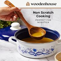 Ensemble de 3 ustensiles de cuisine en bois de teck naturel, cuillères de cuisson antiadhésives, spatule, outils de service