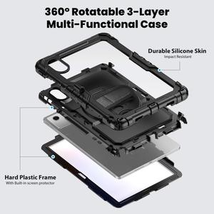 Vente en gros populaire <span class=keywords><strong>pour</strong></span> <span class=keywords><strong>Lenovo</strong></span> Tab M11 /Xiaoxin Pad 2024 étui <span class=keywords><strong>pour</strong></span> <span class=keywords><strong>tablette</strong></span> PC hybride en silicone avec bandoulière - Product Image 3