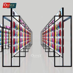 Étagères murales d'extension de cheveux de conception de magasin de beauté de service de conception 3D pour le magasin de détail avec l'approvisionnement léger de beauté - Product Image 5