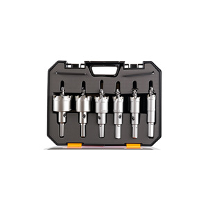 Kit d'ouvre-trous en alliage Fuxin, 6 pièces, métrique, à pointe en carbure, avec mandrin intégré pour perçage de tubes - Product Image 1