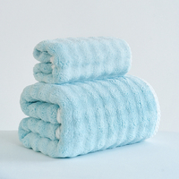 Serviette de bain en microfibre douce chaude respirante couleur unie Jacquard en relief flanelle couverture à séchage rapide serviette en velours corail