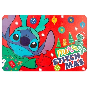 Tovaglietta Natalizia Stitch 45x30 Cm in Polipropilene Decorato per Tavola Festiva - Product Image 1