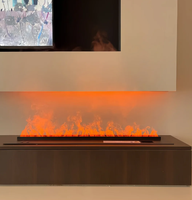 Tonya Cheminée électrique à vapeur d'eau 3D intégrée, à brume ultrasonique, avec flamme réglable à distance, pour villa, foyer décoratif d'intérieur