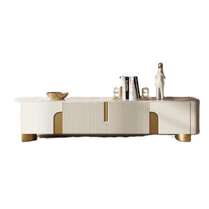 Moderno <span class=keywords><strong>43</strong></span> <span class=keywords><strong>pulgadas</strong></span> 2025 Europa Smart <span class=keywords><strong>TV</strong></span> Stands con <span class=keywords><strong>mesa</strong></span> de centro Precio barato Blanco <span class=keywords><strong>TV</strong></span> Muebles para sala de estar con función de almacenamiento - Product Image 3