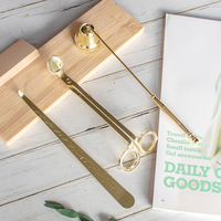 Gloway vente en gros, outils de bougie en acier inoxydable, coupe-mèche de bougie et ensemble de reniflard de bougie avec boîte cadeau 3 pièces