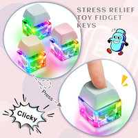 Porte-clés mécanique LED personnalisé DIY avec clavier, anti-stress, jouet promotionnel, interrupteur de clavier durable en PVC/ABS