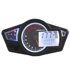מפעל התאמה אישית אופנוע דיגיטלי מד מהירות איפוס שבעה צבע LED אור אוניברסלי אופנוע lcd מד - Product Image 2