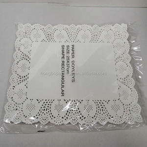 Élégance à l'artisanat Gâteau au café <span class=keywords><strong>Table</strong></span> du désert Vaisselle de mariage Décoration Napperons en papier Dentelle Taille assortie Napperon de qualité alimentaire - Product Image 4