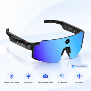 Lunettes audio intelligentes W‑Ai4, son surround 3D à oreille ouverte, appels mains libres, charge sans fil sécurisée, lentilles remplaçables - Product Image 3