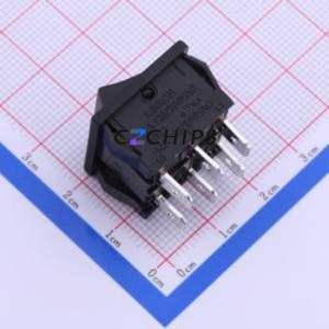 SS24-BBNNQ-R60-R Rocker Switch Through hole Component (THT) Switch 24mm 21mm 14mm Concave Bend - Product Image 1
