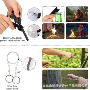 Kit de Herramientas Multifuncional Portátil para Supervivencia al Aire Libre, 18.5x11.5x5cm, Equipo de Emergencia Metálico para Camping y Senderismo - Product Image 5