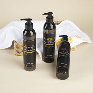 Bouteilles d'hôtel jetables de luxe 360 ml noir et or, pots vides écologiques <span class=keywords><strong>pour</strong></span> shampoing/lotion <span class=keywords><strong>pour</strong></span> l'hôtellerie - Product Image 5