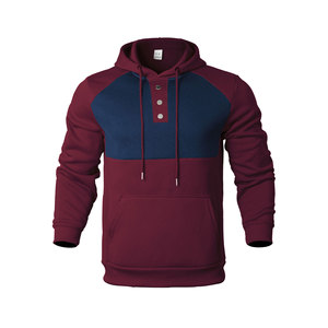 Sweat-shirt à capuche personnalisable en patchwork, poids lourd, grande taille, coton de haute qualité mélangé à du polyester, sport décontracté, logo personnalisé - Product Image 1