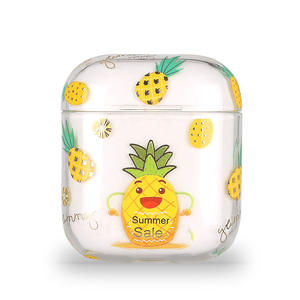 Housse transparente pour <span class=keywords><strong>Airpods</strong></span>, mignon filles femmes Fruits Flamingo lisse dur PC étui pour <span class=keywords><strong>Airpods</strong></span> étui de charge 2 & 1 - Product Image 3