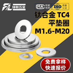 Rondelles plates en alliage de titane Fenglian M1.6-M20 DIN125 résistantes à la corrosion pour l'industrie de la construction - Product Image 1