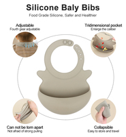 Oem Odm Fournitures d'alimentation pour bébés Assiette en silicone Tasse Bavoir Cuillère Sucette aux fruits Ensemble d'alimentation en silicone pour bébé avec boîte-cadeau pour enfants