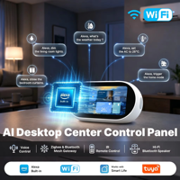 Panel Kontrol Rumah Pintar WiFi Tuya 5 Inci Glomarket, Gateway Zigbee Mesh IR, Interkom Suara Alexa, Layar Sentuh, Grosir OEM