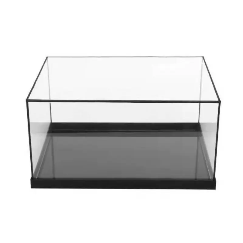 Boîte acrylique de prix inférieur boîte de présentation acrylique transparente avec base