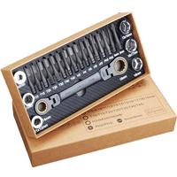 Kit de clés à cliquet CR-V haute dureté avec douilles et embouts multi-tailles pour les travaux de réparation quotidiens en garage
