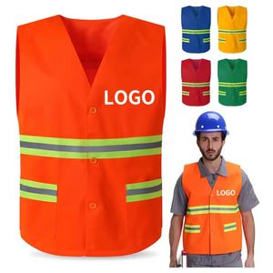 Tela para Ropa de Trabajo de Seguridad para Trabajadores de Saneamiento, Chaleco Reflectante Personalizado de Fábrica con Logotipo - Product Image 1