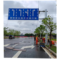 Panneau de signalisation solaire en aluminium réfléchissant pour la sécurité routière de taille personnalisée