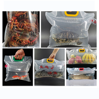 Vente en gros de poissons vivants de fruits de mer de grande taille Sac en plastique gonflable antichoc pour oxygène avec poignée