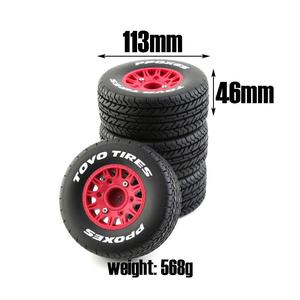 Style urbain 4PCS PPoxes TOVO Pneus 113MM 1/10 Short Course Truck Wheel 12mm/14mm/17mm Hex Slash <span class=keywords><strong>Senton</strong></span> HuanQi 727 Remo Hobby - Product Image 1