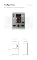 Distributeur automatique de café en grains avec écran tactile 32 pouces, paiement par QR code et carte de crédit, SDK personnalisé pour les distributeurs mondiaux, usage bureaux et hôpitaux