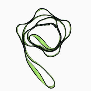 Techo Daisy Chain Nylon 7-13 <span class=keywords><strong>Aros</strong></span> Uhmwpe Material para Yoga Fitness Escalada Negro Aerial Yoga Daisy Chain Sling - Product Image 5