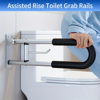 Poignée WC + Poignée Douche – Griffe Anti-Dérapantes en Mousse pour Séniors, Handicapés & Gynécées – Porte-Papier Inclus