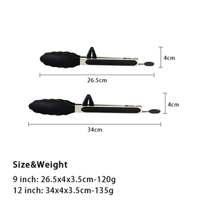 Juego de Pinzas de Cocina de Silicona de Grado Alimenticio de 9/12 Pulgadas, 2 Piezas, con Soportes, Aptas para Lavavajillas y Horno - Product Image 6