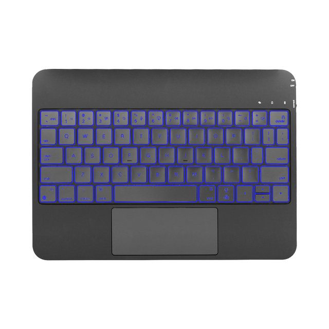 Premium Aluminum Alloy Mechanical Full Size Keyboard Case Touchpad 7-Color Backlit Detachable Wireless Keyboard Type-C