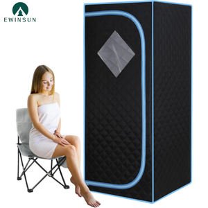 Tenda Sauna Inframerah Jauh Portabel yang Dapat Dilipat dengan Kursi, untuk Penggunaan di Rumah untuk Detoksifikasi, Pereda Nyeri Otot & Relaksasi - Product Image 3