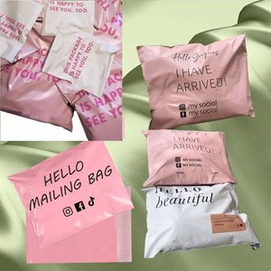 Biodegradable Custom LOGO Pink Mailing Bags 6x9 10x13 Small Medium Biag Poly Shipping Mailer - Product Image 4