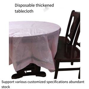 Vente directe d'usine, nappe jetable en plastique PE, nappe de table rectangulaire ou ronde pour mariage, pique-nique, nappe imperméable - Product Image 6
