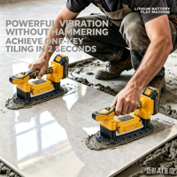Machine vibrante intelligente à affichage numérique pour carrelage, alimentation directe usine, 21V sans fil, ventouse électrique pour outil de nivellement de carrelage au sol