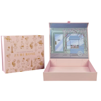 Luxus Goldfolie Magnetische Geschenk box Starre Pappe Doppel Zwei Türen Display Kleidung Schuhe Hut Unterwäsche Verpackung-Anpassbar