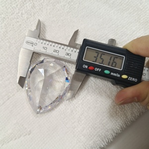 Pierre en zircone cubique de grande taille, taille poire, pour la décoration de bijouterie - Product Image 6