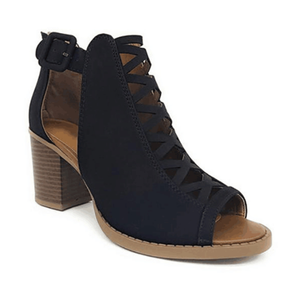 Nouvelles sandales à talons pour femmes, sandales à talons épais, sandales à bout ouvert, bottes, taille 43 - Product Image 3