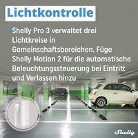 Interrupteur relais intelligent Shelly Pro 3, 3 canaux, 16A, Wi-Fi/LAN, monophasé/triphasé, pour porte de garage, éclairage, domotique, sans hub