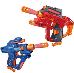 Jouet de tir au pistolet CS pour enfants, pistolet à balles molles, portée de tir de 10 m, sifflet, pistolet à balles molles avec 4 balles - Product Image 1